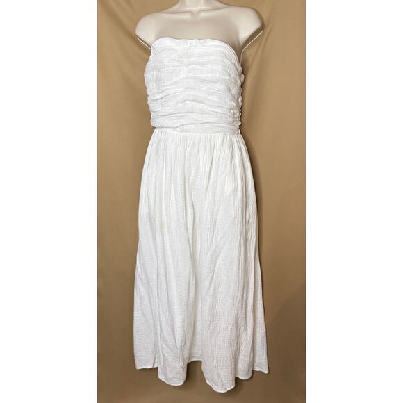 Charlie Holiday White Harriet Midi Beach Summer Dress S NWT - Picture 4 of 8